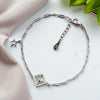 Geometric Charm Bracelet with Star Accent in Sterling Silver