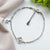 Geometric Charm Bracelet with Star Accent in Sterling Silver