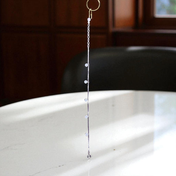 Dangling Floral Charm Bracelet in Sterling Silver