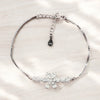 Daisy Bloom Silver Bracelet with Zircon Petals