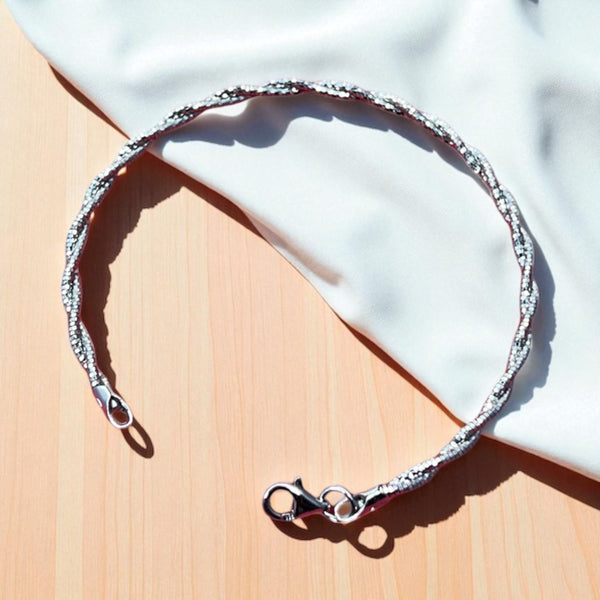 Twisted Textured Silver loose kada