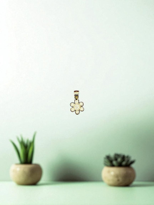 Silver Blossom Diamond Pendant