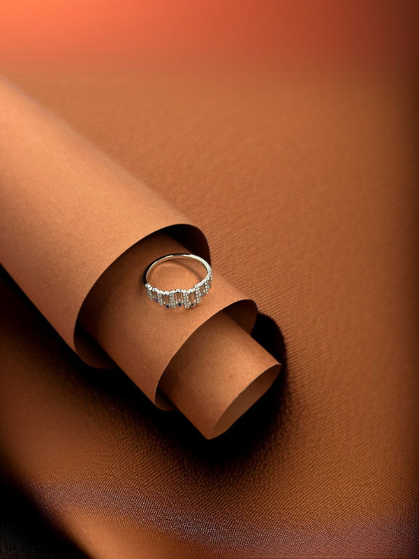 Radiant Skyline Silver Ring