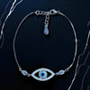Dazzling Evil Eye Diamond Bracelet in White Gold