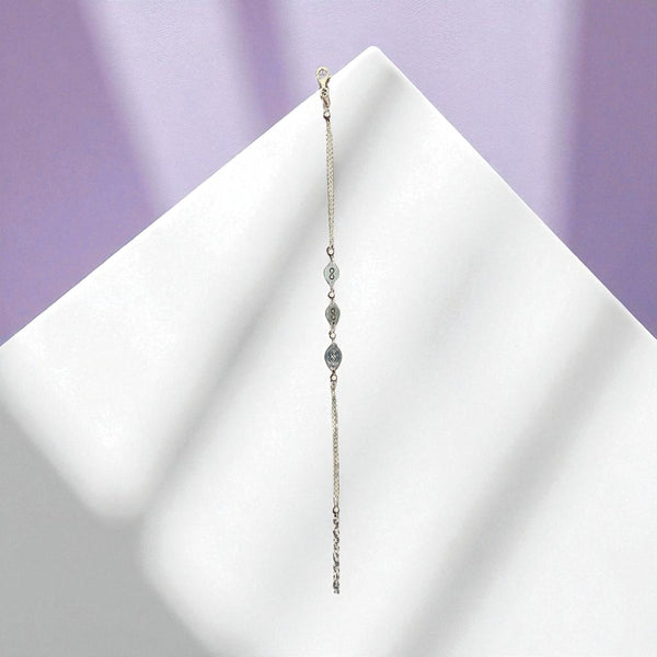 Twin Infinity Symbol Bracelet in Sleek Silver Finish