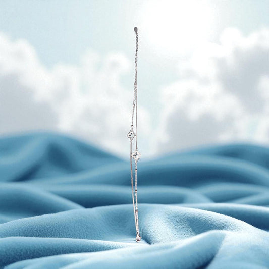 Celestial Grace Sterling Silver Anklet