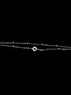 "Twilight Gleam Sterling Silver Beaded Anklet"