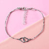 Entwined Hearts Sterling Silver Bracelet