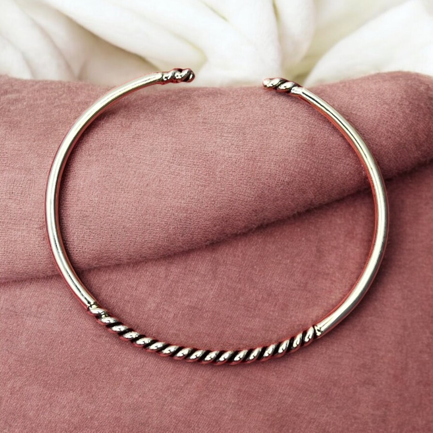 Twisted Elegance Sterling Silver Cuff