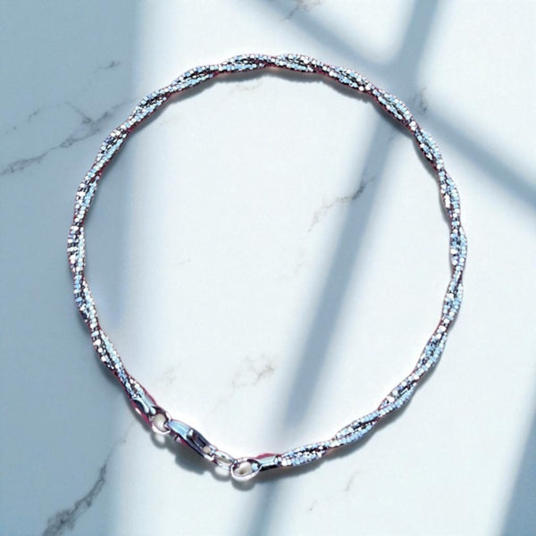 Twisted Textured Silver loose kada