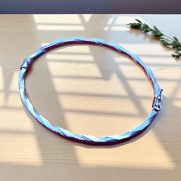 Twisted High-Polish Sterling Silver kada