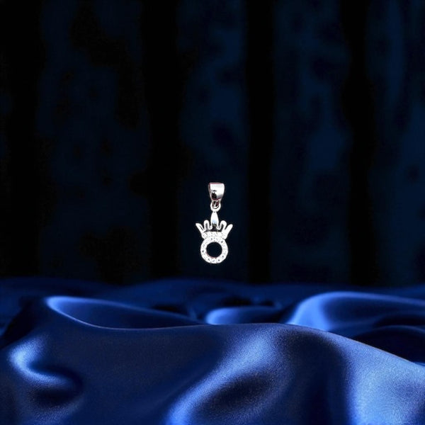 Dazzling Diamond Crown Charm Pendant