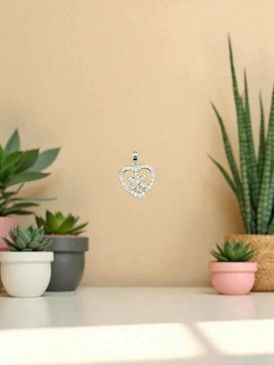 Heartburst Star Pendant in Sterling Silver