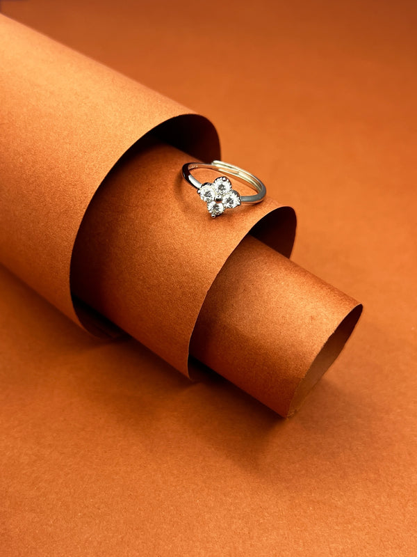 Radiant Blossom Diamond Ring