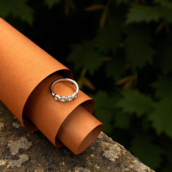 Trinity Spark Silver Ring