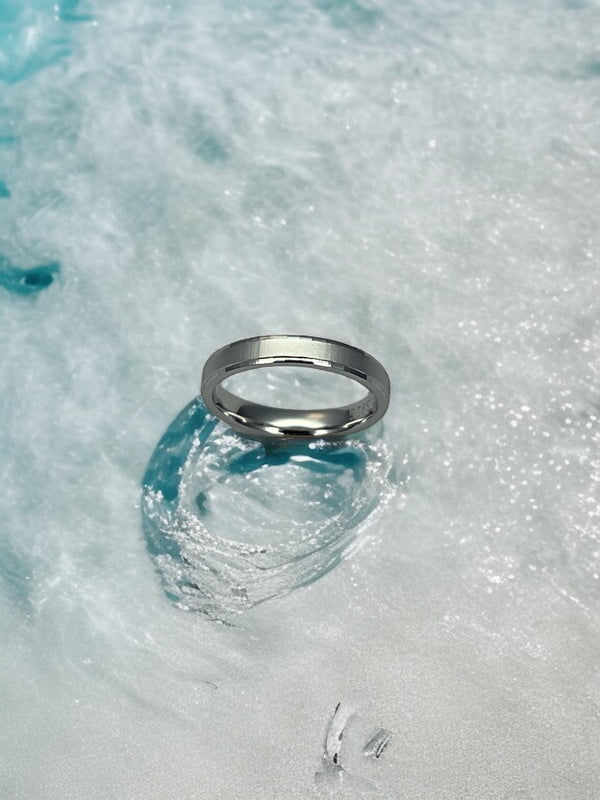 Tidebound Matte Silver Ring
