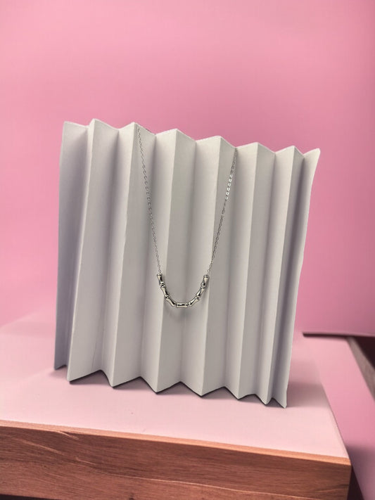 Bamboo Whisper Silver Necklace
