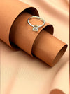 Radiant Solitaire Silver Ring