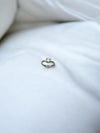 Radiant Solitaire Silver Ring